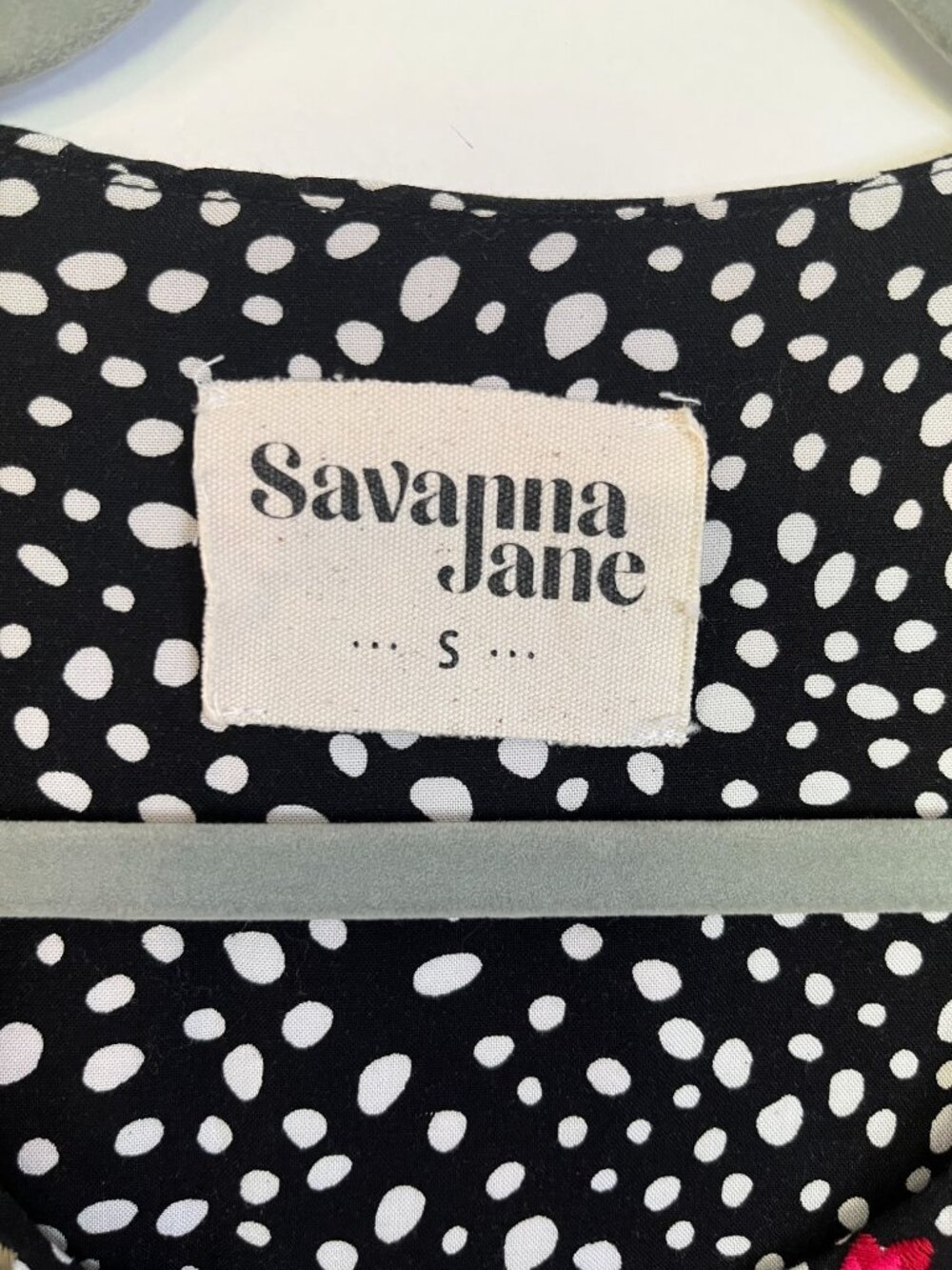 Savanna Jane Polka Dot Embroidered Floral Boho Shirt - Picture 4 of 5